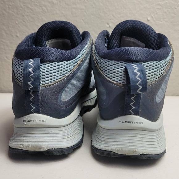 Merrell Moab Speed Mid Gore-Tex Hiking Boots Women's Blue Lightweight - Sz US 10 - Picture 7 of 9